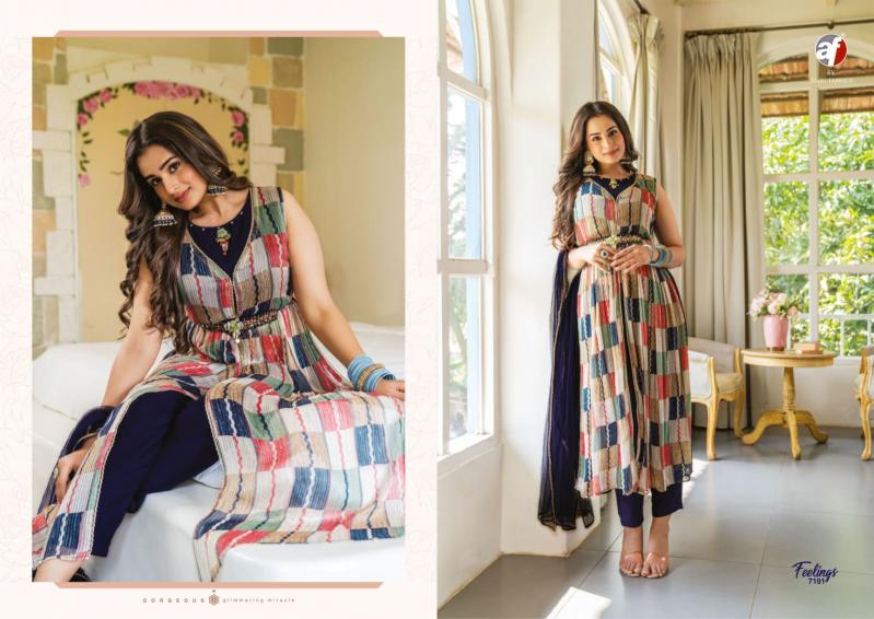 Anju fabrics feelings wholesale kurti